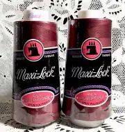 NEW 2 Maroon maxilock 3000Yd spools 100% polyester overlock sewing thread TEX 27