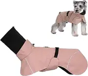 Dog Raincoat,Double Collar Waterproof Dog Raincoat - Reflective Waterproof Jacket Clothes Comfortable Pet Poncho for Storm, Walking & Outdoor