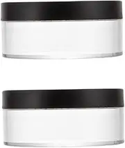 ccHuDE 2 Pcs 50g Plastic Loose Powder Case Empty Cosmetic Powder Container Refillable Makeup Powder Jar Portable Powder Box for Travel