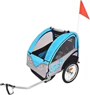 Child Bike Trailer, Children Bicycle Trailer, Kids' Jogger Stroller, Quick Release Hitch, with a Strong Steel Frame for 1 to 2 Kids