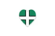 Patch badge print flag country heart uk county devon