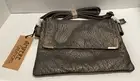Ampere Creations Vegan Leather Dark Silver 8x9x1.5 Crossbody Strap