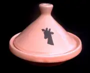 Moroccan Handmade Ceramic Glazed Terracotta Tagine African GIRAFFE Design 6"