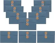 GRIRIW 10Pcs Thickened Kraft Paper Storage Envelopes with String Tie Closure Multifunctional File Bags for Students Office and DIY Creative Storage