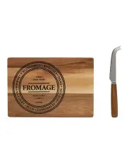 [Salt&Pepper] Fromage Cheese Board With Knife 24.5x17cm 2 Piece in Brown