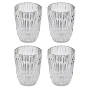 4PK Amara 250ml Lowball Glass Tumbler Water/Juice Drink Cup Glassware Set Clear