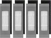 Pack of 4 HEPA Filter for Vacuum Cleaner Robot Ecovacs Deebot OZMO N10 Plus T5 T8 T9 T8 AIVI Max 920 950 N5 N7 N8+ N8 Pro Plus DX55 DX93 DJ65, Filter Kit for Robot Vacuum Cleaner, Replacement Parts 4
