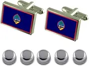 [Select Gifts] Shirt Dress Studs Guam Flag Cufflinks