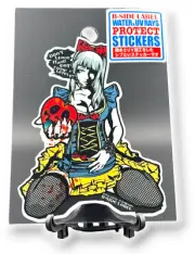 Snow White Sticker Creepy Holding Apple Quirky Japan B-Side Label