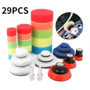 29Pcs Car Foam Drill Polishing Pad Kit 1.2/2/3 Inch Buffing Pads Sponge Set Kit