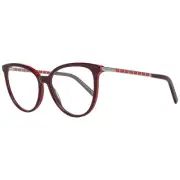 Tod's TO 5208 Women Burgundy Optical Frame Metal Plastic Full Rim Casual Eyewear