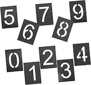 BUGUUYO 1 Set Reusable Number Stencils for Address Marking Custom Signage and Parking Space Labeling Number Templates for Easy Painting and Visibility