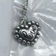 NEW! BRIGHTON "BE MY LOVE NECKLACE" DOUBLE SIDED HEART PENDANT NECKLACE w/ BAG