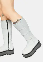 [Demonia] Cerberus Reflective Platform Boots