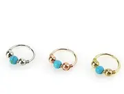 [Holibanna] Set of 3 Nose Bead Studs Nose Rings 6mm 8mm 10mm High Polish Comfort Easy to Use Best for Parties Special Events