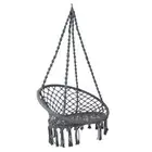 Nordic Hammock Chair Handmade Knitted Indoor Outdoor Kids Swing Bed Grey