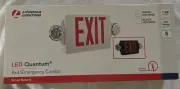 Lithonia LHQM LED R SD M6 LED Quantum White Thermoplastic Exit/Emergency Sign.