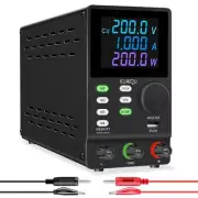 Adjustable Power Supply 200V 1A Switching DC Digital LED Precision LAB Variable