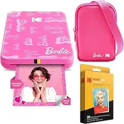 [Kodak] x Barbie Step Slim Wireless Instant Portable Photo Mobile Printer Barbie Starter Bundle (Signature Style)+ Barbie Deluxe Camera Case + Zink Paper (20 Sheets)