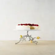 Michael Aram Pomegranate Silver and Gold Cake Stand