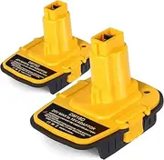 2 Packs DM18D Battery Adapter Converter with USB Port - Convert Compatible with Dewalt 20v or Compatible with Mil-Waukee 18v Li-ion Battery to Work with 18 Volt Power Tools