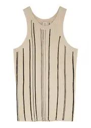 Totême Striped Ribbed-knit Tank - Beige - S (UK8-10 / S) S (UK8-10 / S)