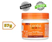 CANTU Shea Butter Coconut Curling Cream 57G For Natural Curl Wave Hair