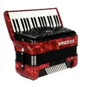 Hohner BRAVO III 72 Chromatic Piano Accordion Pearl Red +Bag & Straps.