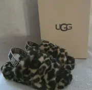 UGG 1120903 Fluff Yeah Slide Butterscotch Panther Slipper Shoes US 8 EUR 39 NWB