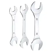 3pcs Double Open End Thin Wrench 22×24 / 24×27 / 30×32mm Metric U-Shaped Spanner