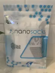Nanosocks 3D Nano Weave Technology Compression Socks Sz2 White NANOMX-WT-2 NEW