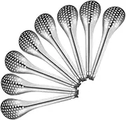 ELAYARD 8pcs Caviar Colander Colander Spoons Stainless Steel Kitchen Utensils Pasta Spoon Kitchen Utensils Silver Stainless Steel