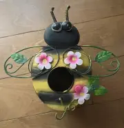 NWT Bizzie Bee Hanging 9x9x5" Metal Birdhouse WHIMSY & FUN!