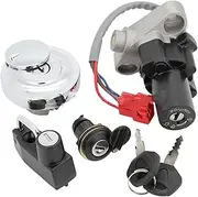 Ignition Switch for V-Star for Drag for Star for XVS400 for XVS650 for XVS1100 Motorcycle Ignition Switch Lock Gas Tank Cap Cover Lock Key Motorcycle Ignition Switch Lock