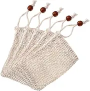 Healeved 15pcs Natural Fiber Mesh Soap Bag Bubbling Wash Bag for Handmade Facial Soap Enhance Your Shower Routine