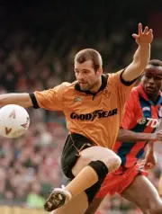 Steve Bull of Wolverhampton Wanderers at the FA Cup Quarter Final - Old Photo