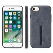 Denior For Apple iPhone 7/ 8 Leather Case with Elastic Wallet Card Holder Slot Pocket Cover – Grey