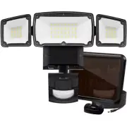 LED Motion Sensor Solar Lights, Outdoor Waterproof 3 Adjustable Heads