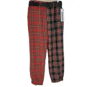 Almost famous plaid mixed print jogger - Medium Grunge Christmas Tartan Plaid