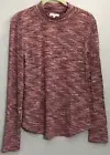 MAURICES Women's Top Turtleneck Mauve Pullover Long Sleeve Ribbed Medium NWT