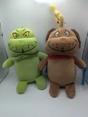 Dr Seuss Grinch & MAX The Dog Plush Stuffed Animals by Aurora