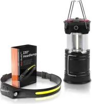 USB Rechargeable 350 Lumens LED Headlamp with Magnetic Base for Camping