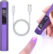 KADS Handheld LED UV Nail Lamp Portable Cordless Gel Nail Light Rechargeable Nail Dryer, Fast Curing Gel Polish Nail Rhinestone Glue Decoration, DIY Nail Art at Home (Purple)