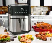 Healthy Choice 7L Digital Stainless Steel Air Fryer Silver Meat Chips Baker