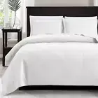 King Size Quilt Set White Bedspreads - Soft Bed Summer Quilt Lightweight Microf