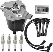 Ignition Distributor & Spark Plug Wires & Spark Plug Tool Kit Compatible with Honda Accord 2.3L Hitachi 1998 1999 2000 2001 2002 CL 2.3L