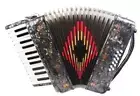 Rossetti 25 Keys 12 Bass Buttons 2512 Piano Accordion - Pearl Grey + Case, Strap