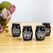 DJAPWPX 4Pcs Small Urn for Ashes Alloy Mini Cremation Urn Waterproof Ashes Holder Small Keepsake Urn Memorial Ash Holder Exquisite Small Urns for Family Loved Ones Human Pet Ashes 4x3cm (Black)
