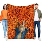 Peter Rabbit Flannel Blanket Soft Sofa Bed Couch Throw Birthday Gift for Kids