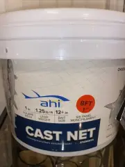 Ahi 500 Pro Series Cast Net Bait Fish Mullet 8 Foot Radius 1 Inch Mesh NEW